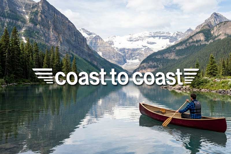 A stylized Coast to Coast Resorts network logo badge on a clean background, representing reciprocal private campground membership options for nationwide RV travel.